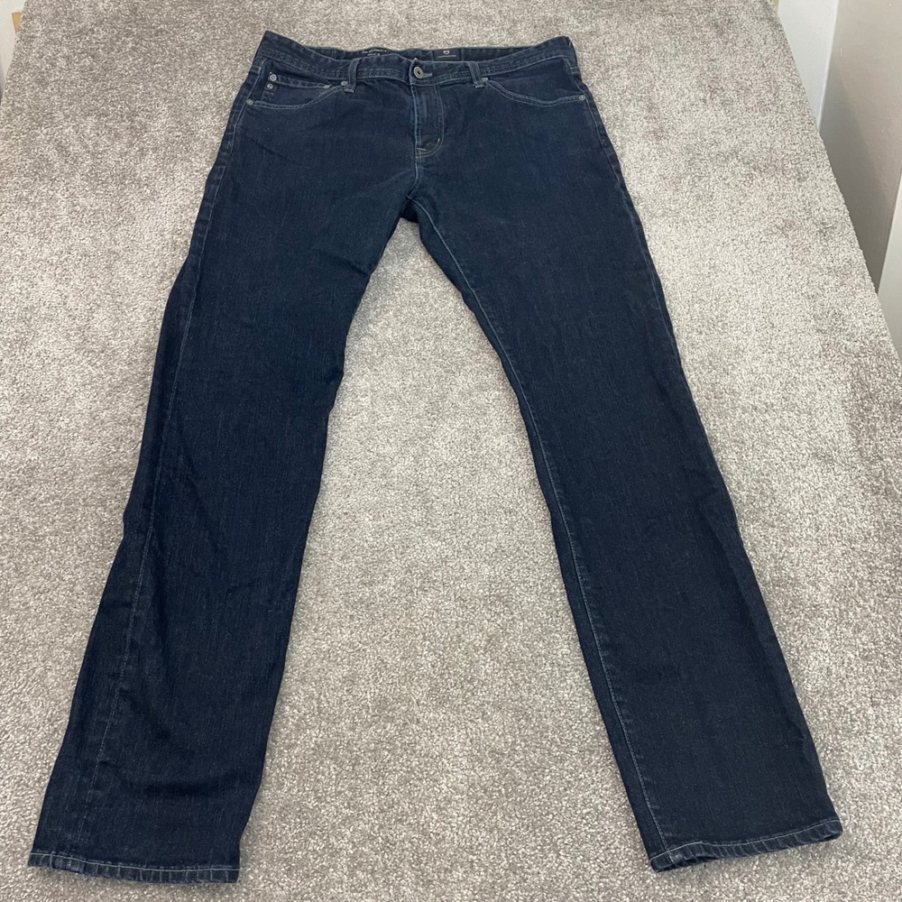 AG Adriano Goldschmied Jeans Mens 36x34 The Graduate Dark Wash Tailored Leg